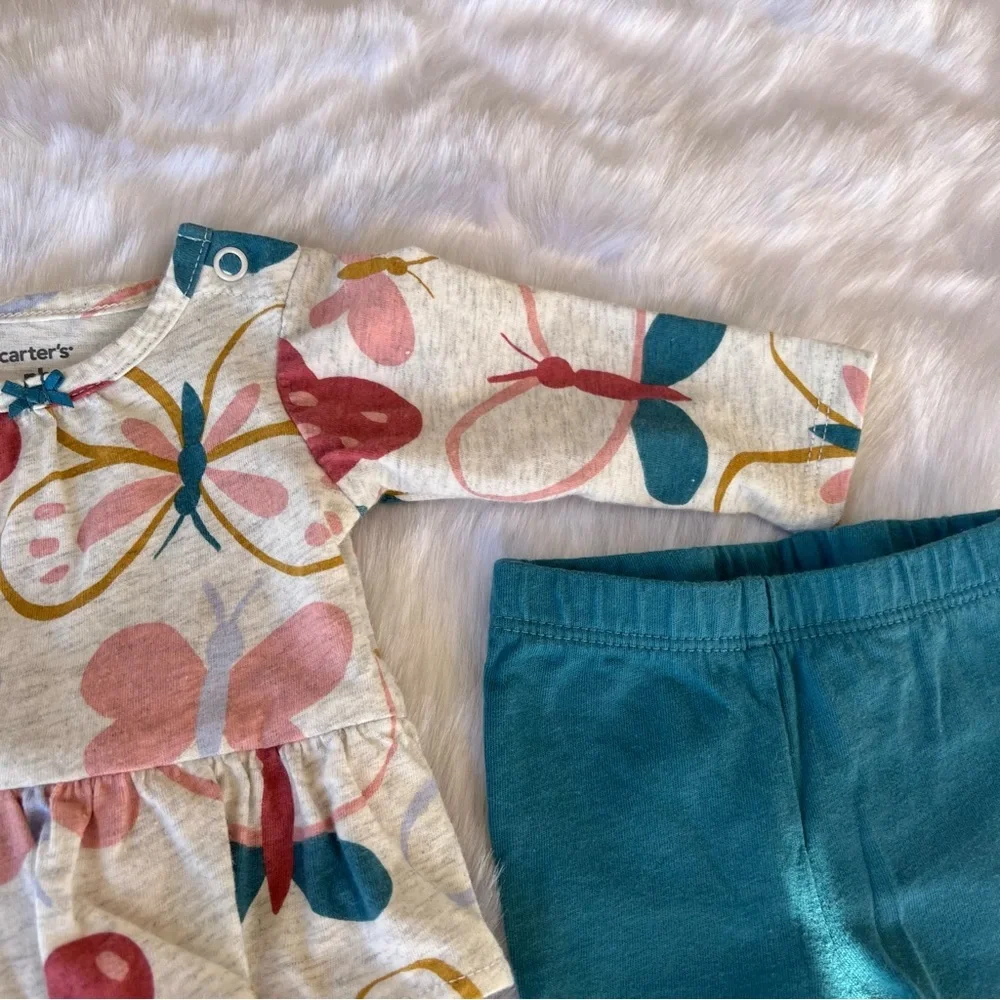 Carter’s Newborn Butterfly‎ Set Bodysuit + Leggings NB 0M